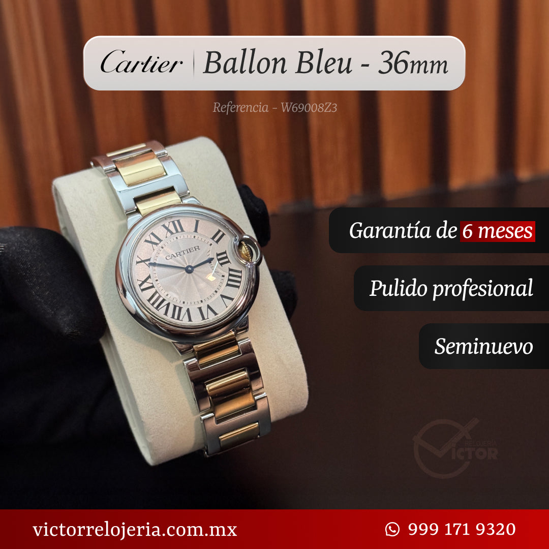 Cartier Ballon Bleu 36 mm Quartz Acero/oro